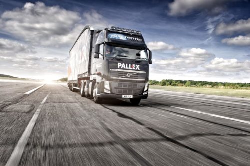 An HGV with Pall Ex logo on front