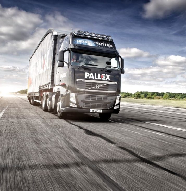 An HGV with Pall Ex logo on front