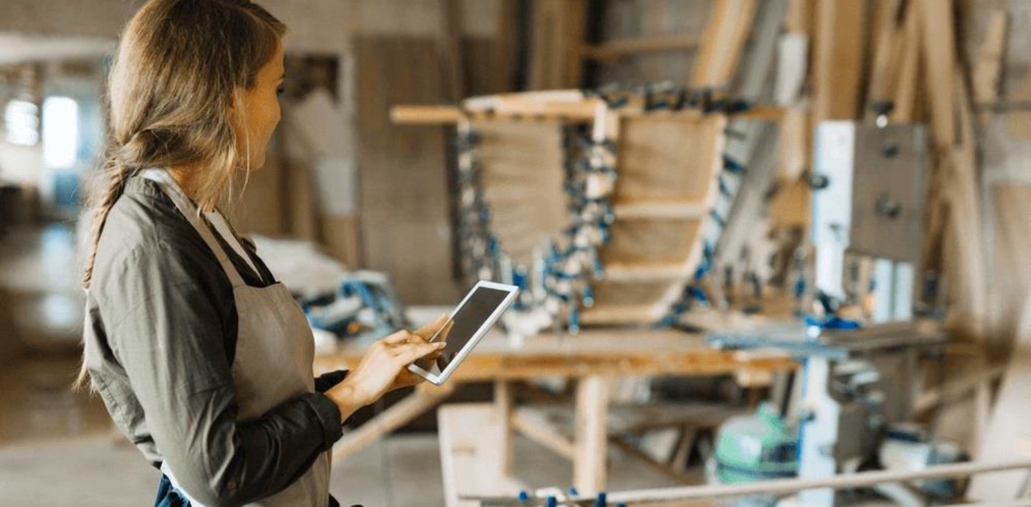 Woman in a workshop