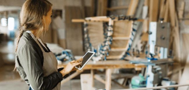 Woman in a workshop