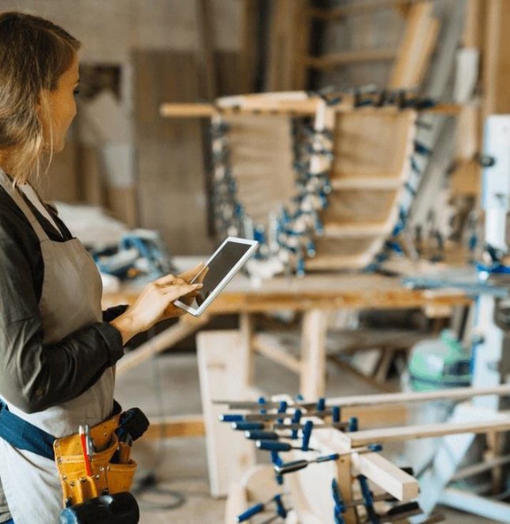 Woman in a workshop