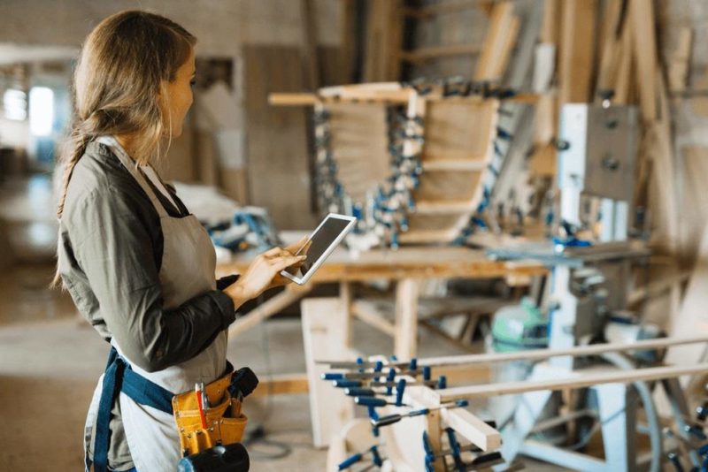 Woman in a workshop