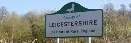 County of Leicestershire sign