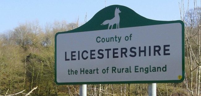 County of Leicestershire sign