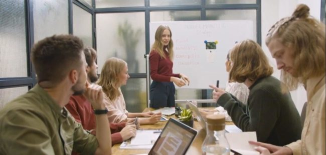 Young People in an office meeting