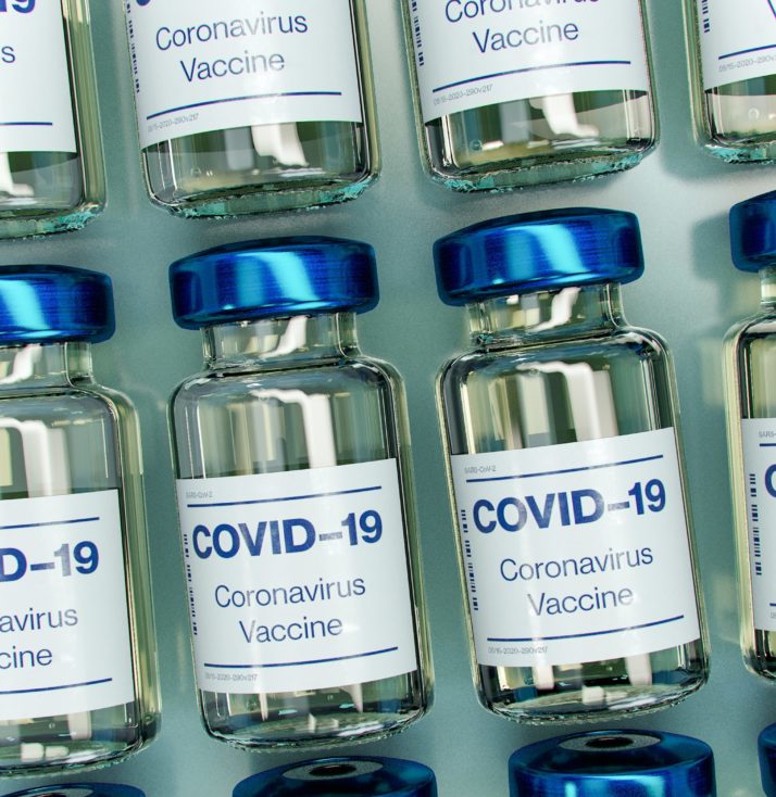 COVID 19 vaccine vials