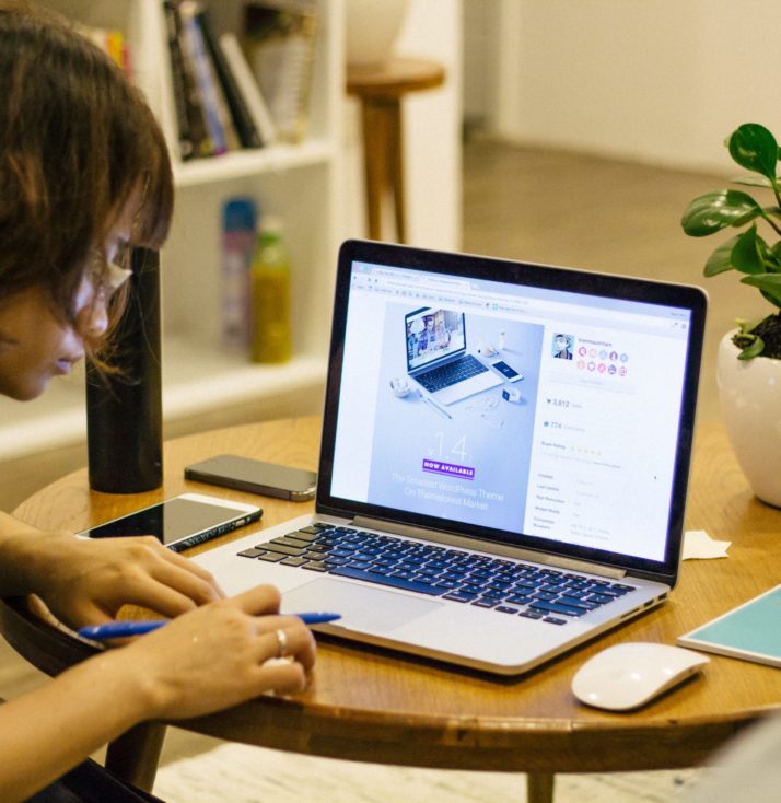 Young person at computer