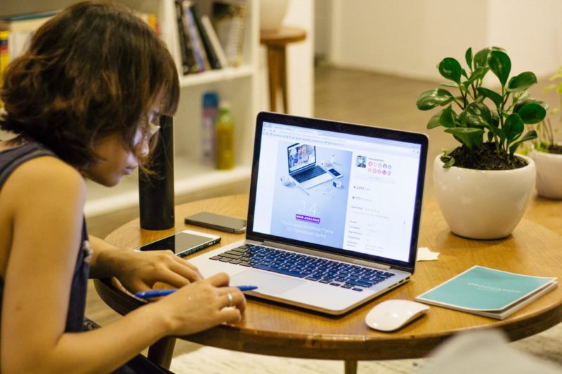 Young person at computer