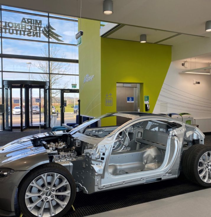 Aston Martin Vantage AM6 cutaway at the MTI