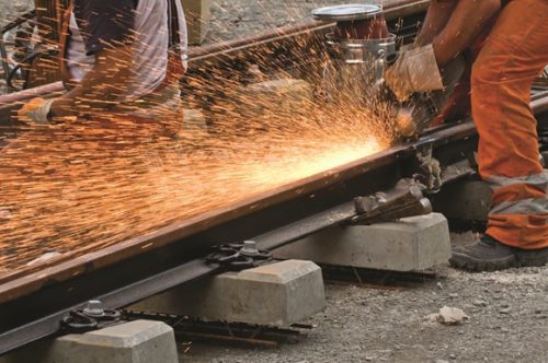 Engineers on railway