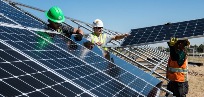 Installing solar panels