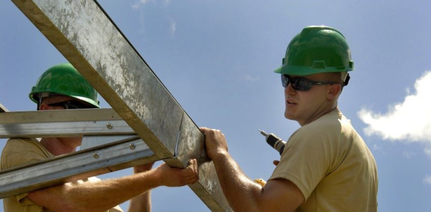 construction builders at work