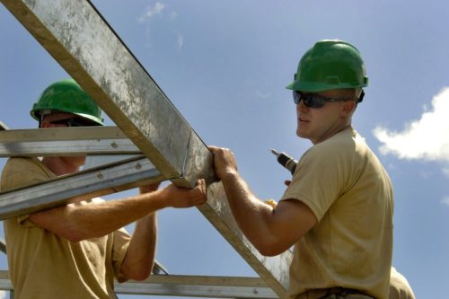 construction builders at work