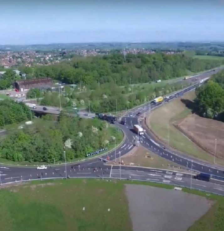 M1 J23 Roundabout June 2021