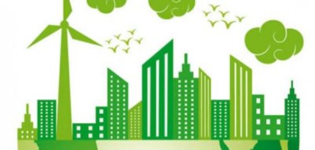 Net Zero Green low carbon skyline