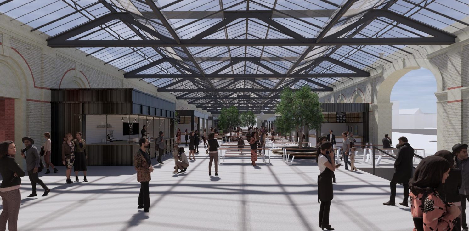 Artist impression Leicester railway station
