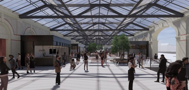 Artist impression Leicester railway station