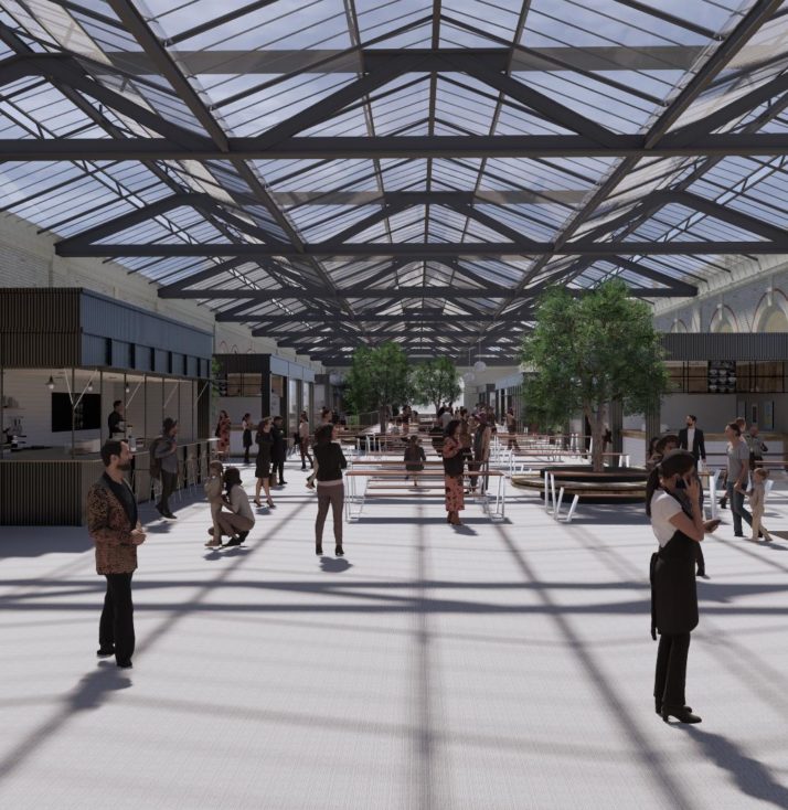 Artist impression Leicester railway station