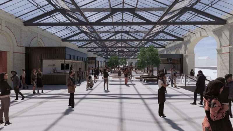 Artist impression Leicester railway station
